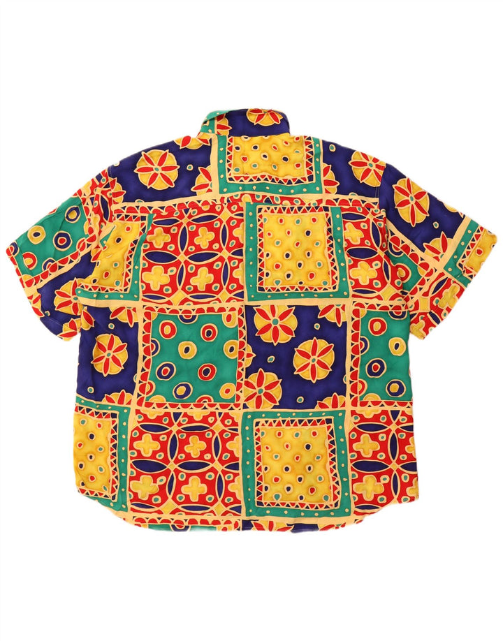 Camisa Cavori Hombre Manga Corta Talla 43/44 XL Patchwork Multicolor