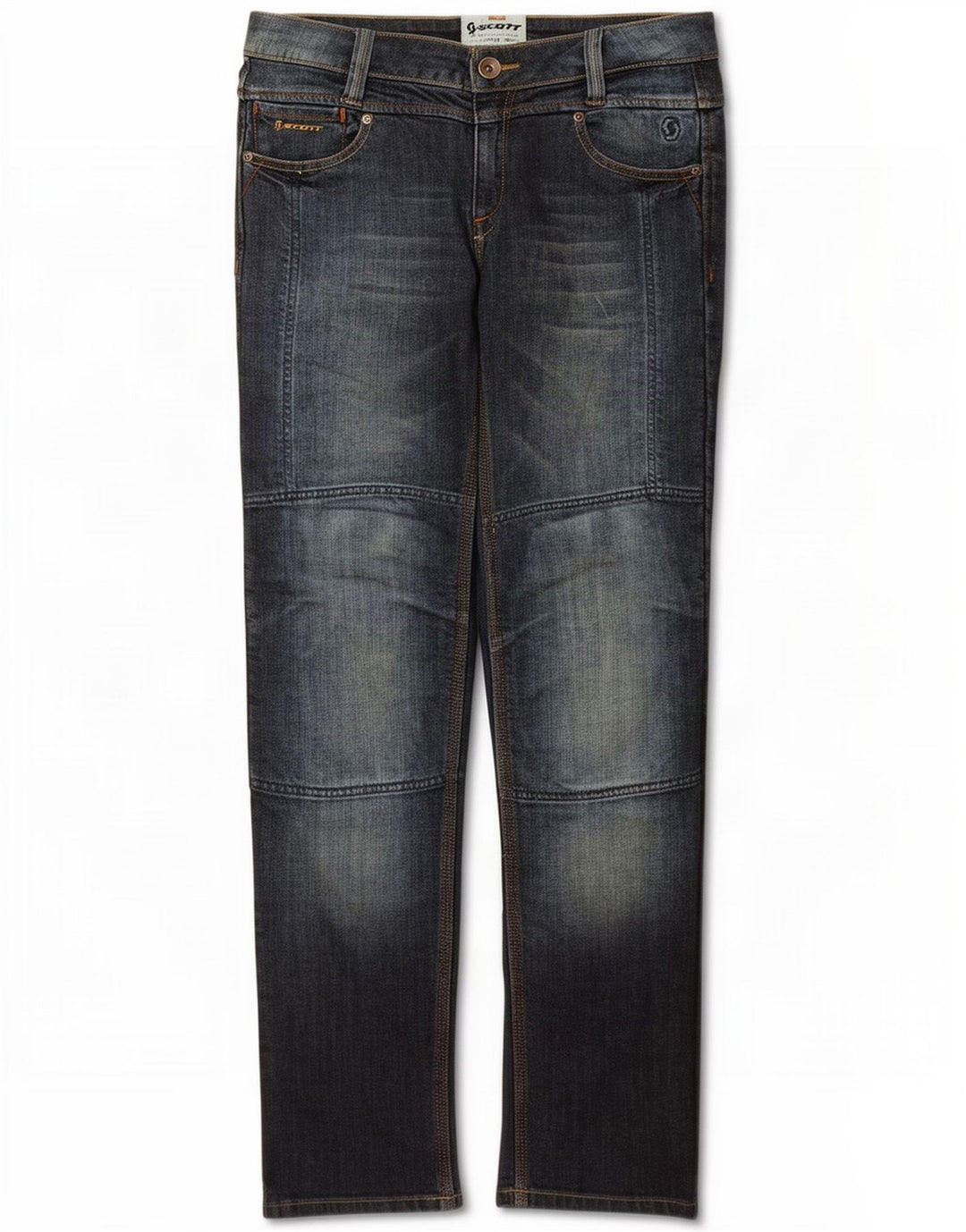 Vaqueros Rectos Mujer Scott W28 L33 Azul Marino