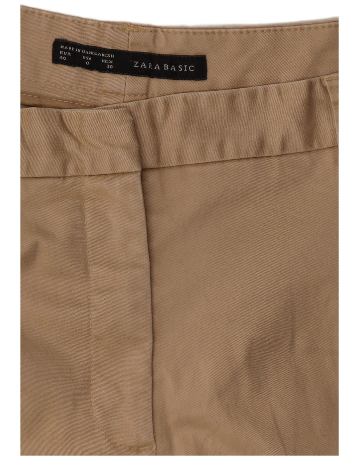 Zara Mujer Pantalón Chino Slim EU 40 Medium W30 L25 Beige