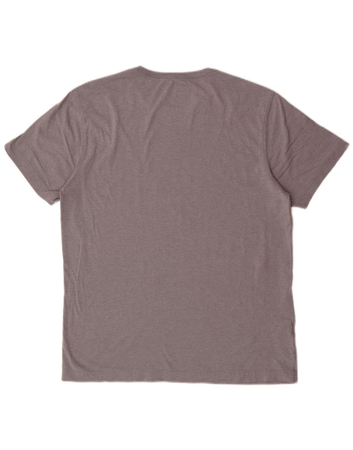 EDDIE BAUER Camiseta Hombre Top Algodón Gris Medio
