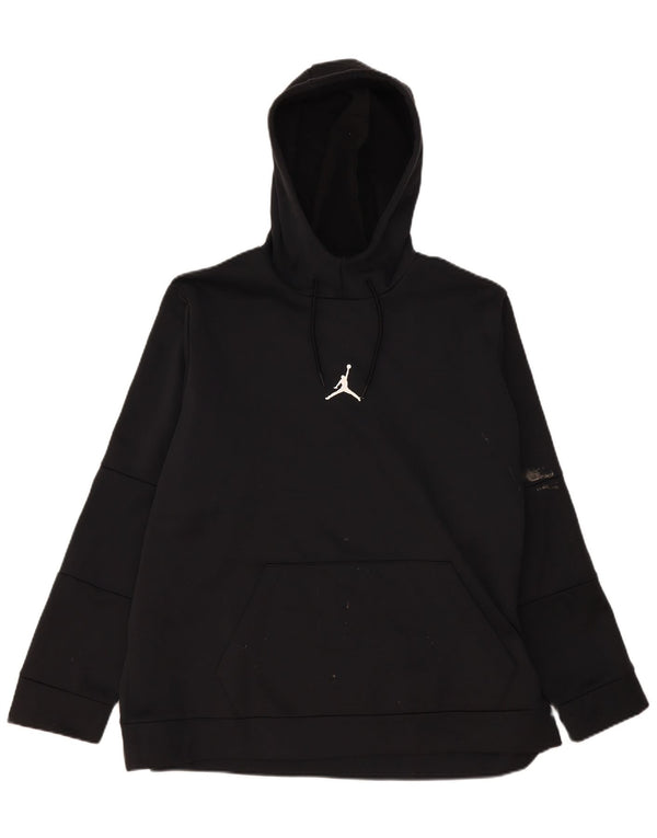 Jordan - Sudadera con capucha para hombre, diseño gráfico, ajuste estándar, 2XL, poliéster negro