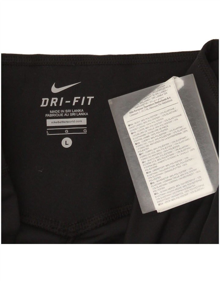 Nike - Leggings capri Dri Fit para mujer, talla 40, poliéster negro grande