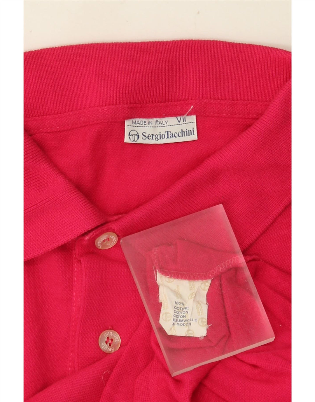 Sergio Tacchini Polo Hombre Grande Rosa Algodón