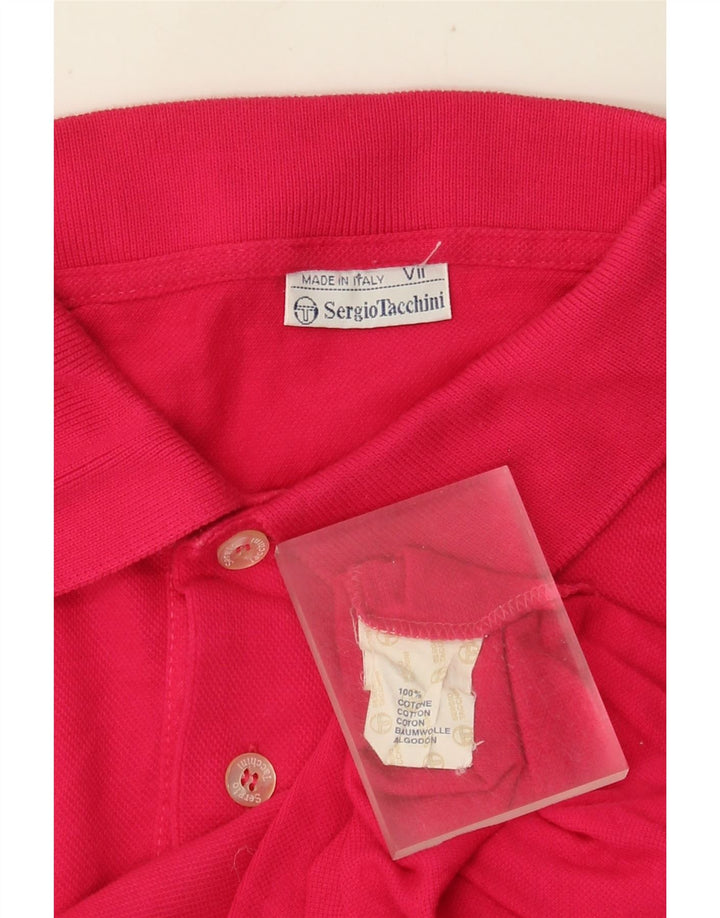 Sergio Tacchini Polo Hombre Grande Rosa Algodón