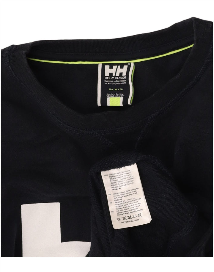 HELLY HANSEN Sudadera gráfica para hombre Jumper XL Azul marino Algodón
