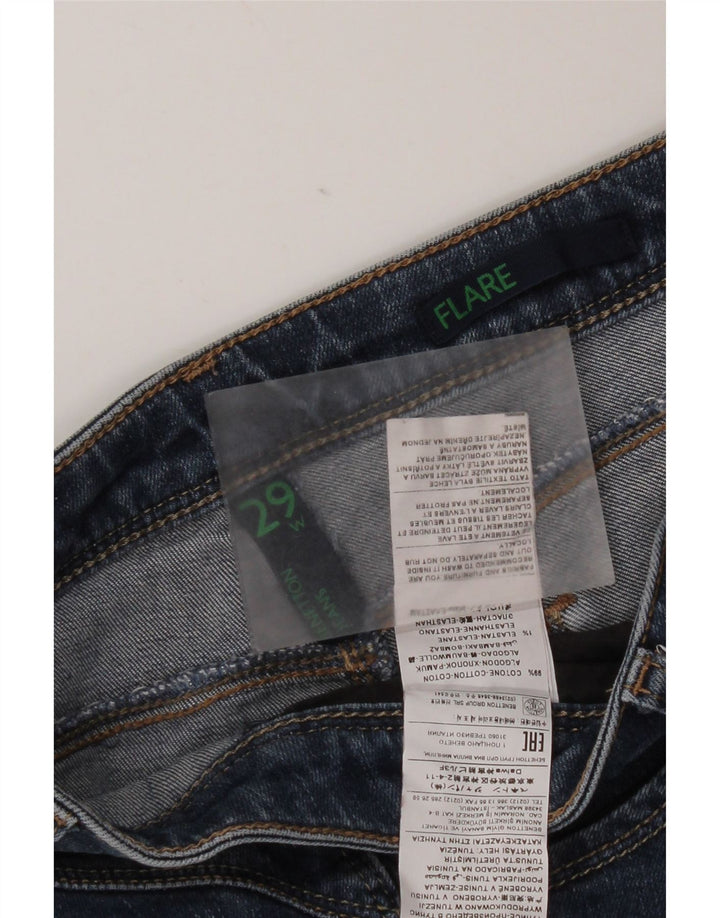 Benetton Vaqueros Acampanados W29 L31 Azul Algodón