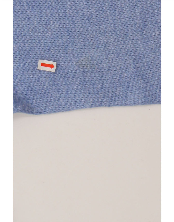 WHITE STUFF Suéter tipo cárdigan para mujer UK 10 Pequeño algodón moteado azul
