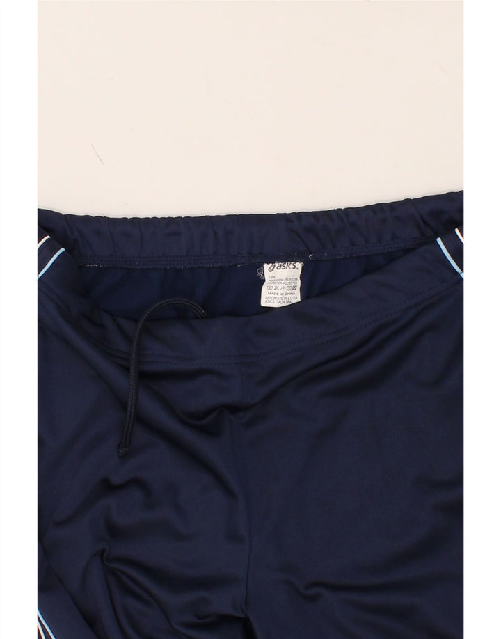 ASICS Mens Tracksuit Trousers Medium  Navy Blue Polyester Vintage Asics and Second-Hand Asics from Messina Hembry 
