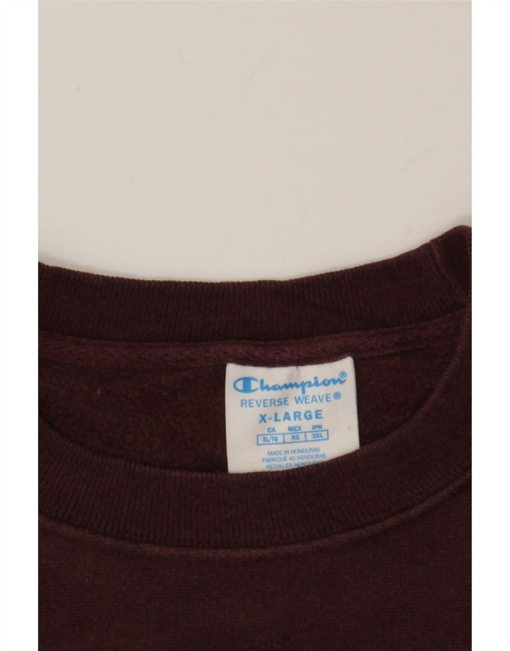 CHAMPION Mens Sweatshirt Jumper XL Burgundy Cotton Vintage Champion and Second-Hand Champion from Messina Hembry 