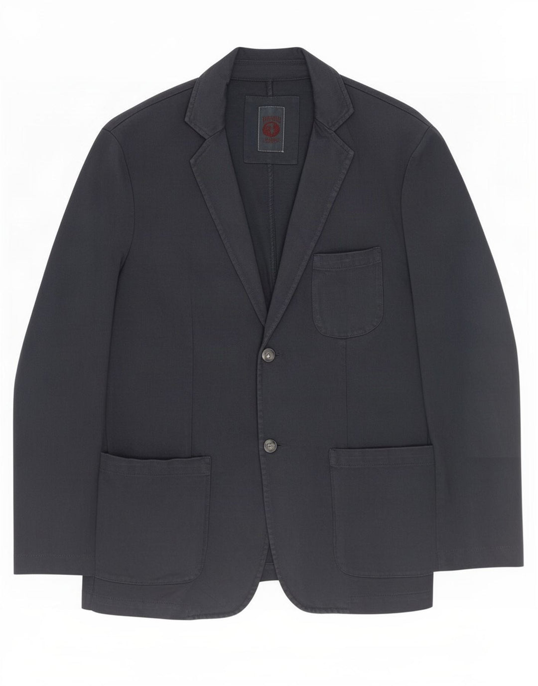 Trussardi Chaqueta tipo blazer de 2 botones para hombre EU 52 XL Azul marino Algodón