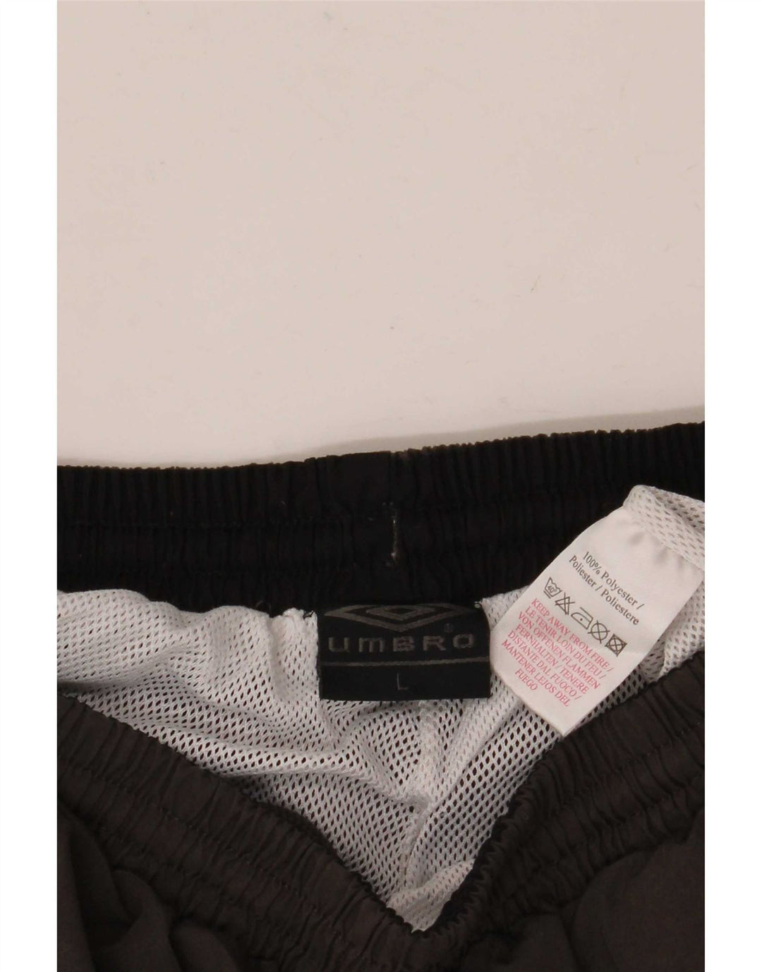 Umbro Bermudas estampadas para hombre, pantalones cortos deportivos, poliéster gris grande