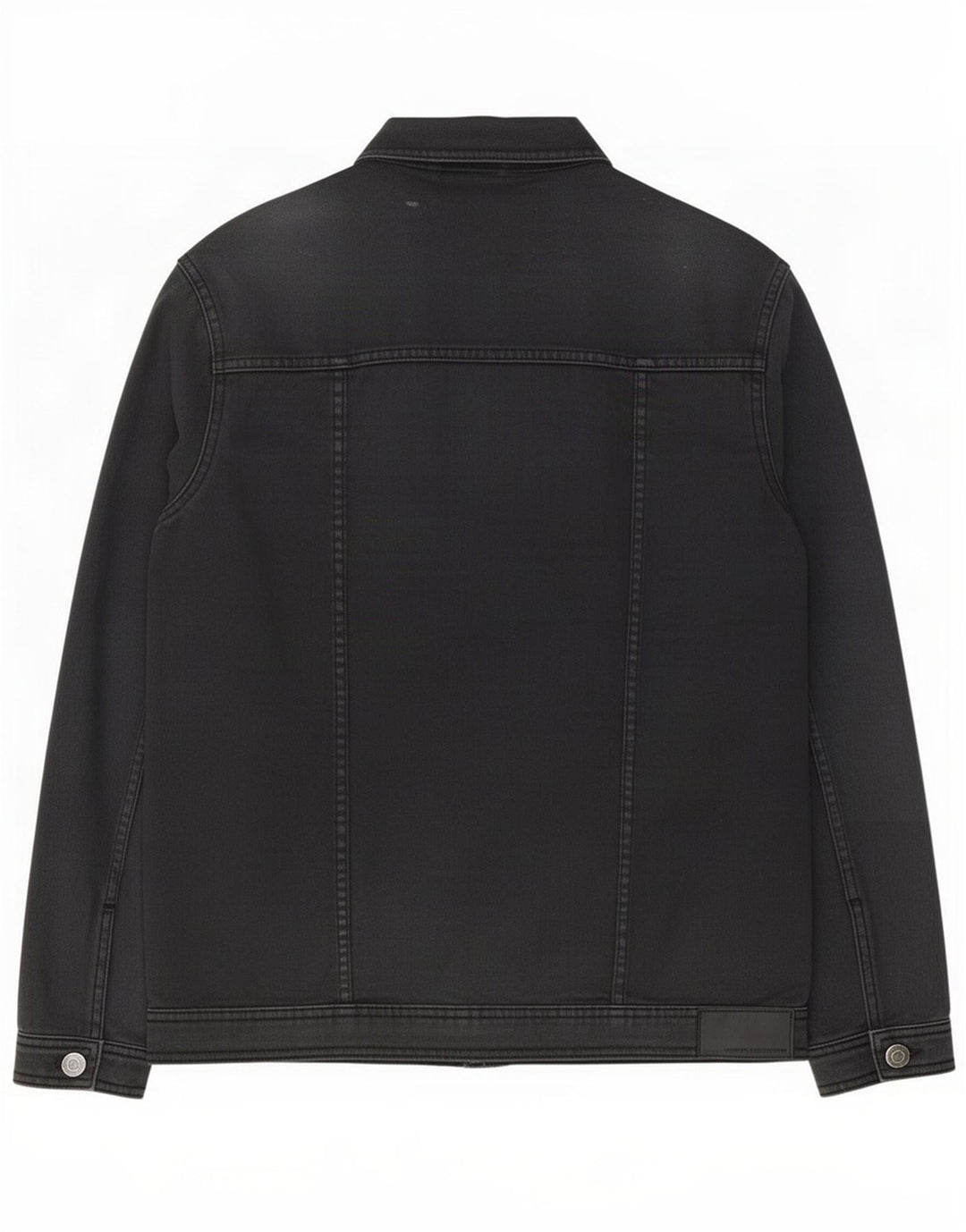 French Connection Chaqueta vaquera para hombre UK 38 Mediana Algodón negro