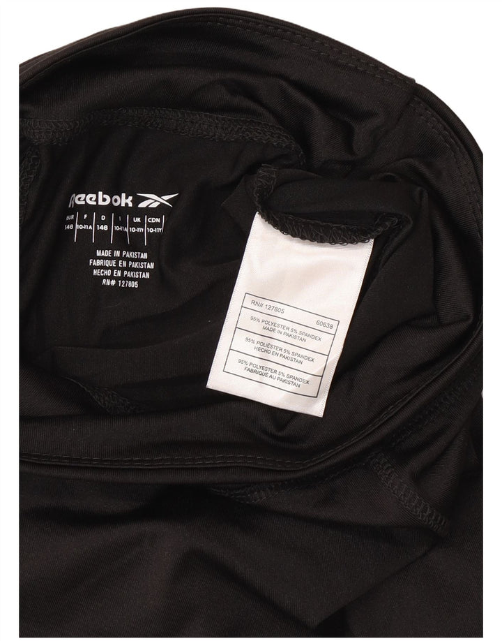 Reebok Leggings Capri Graphic para niña 10-11 años Poliéster negro