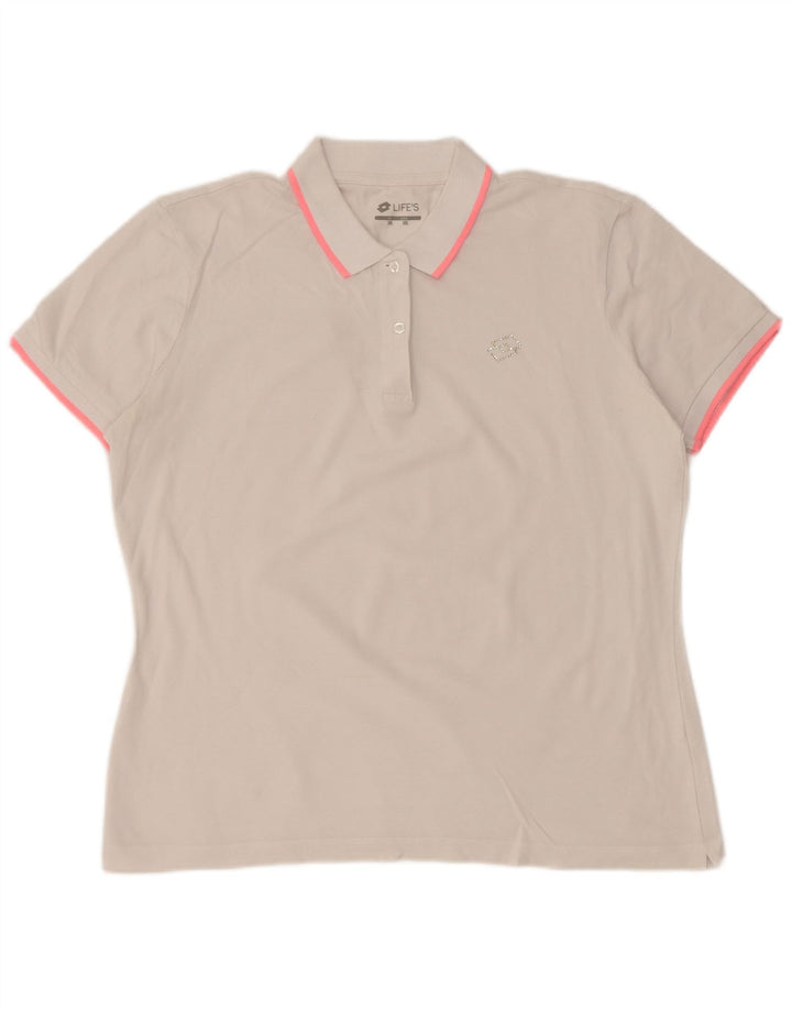 Polo LOTTO para mujer ES 39 2XL Blanco