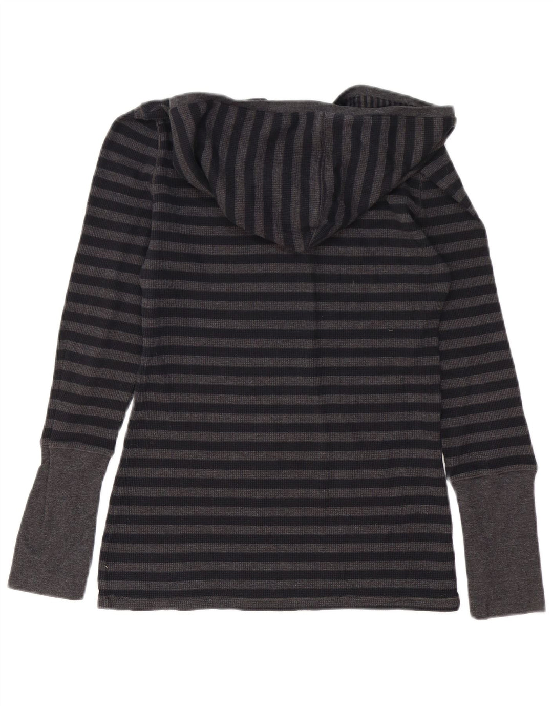 Calvin Klein Top con capucha para mujer Manga larga UK 12 Algodón a rayas gris medio