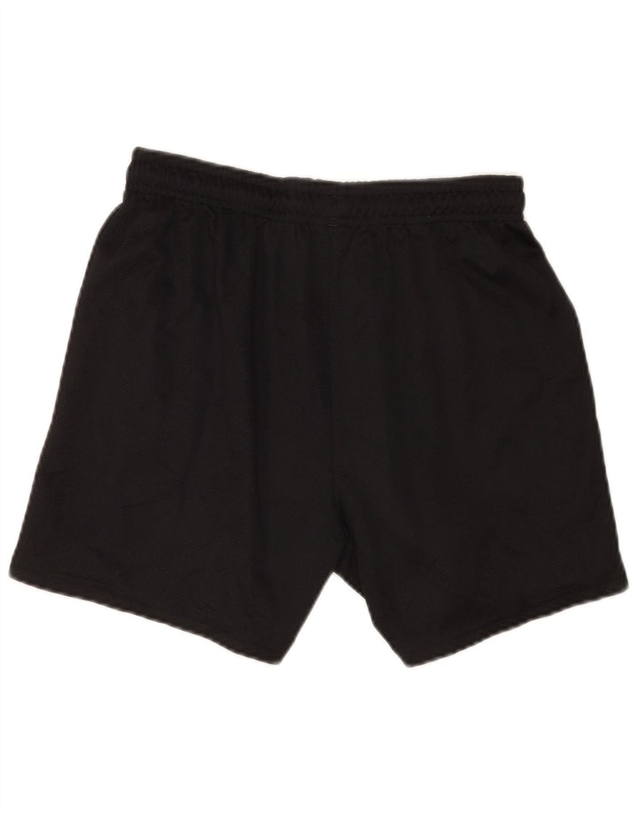 Reebok - Pantalones cortos deportivos para hombre, talla pequeña, poliéster negro