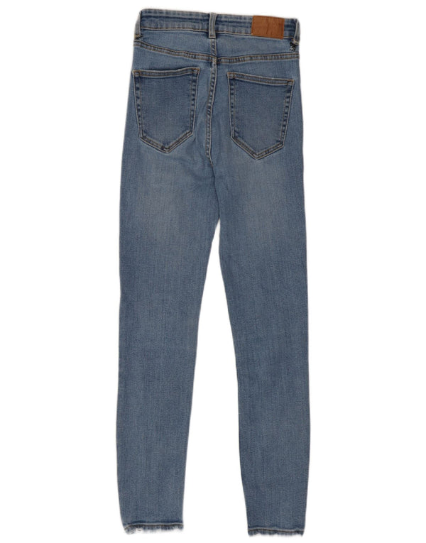 Zara Vaqueros pitillo desgastados para mujer EU 36 XS W26 L26 Azul