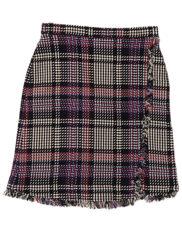Marks & Spencer Falda recta para mujer UK 8 Small W28 Cuadros multicolores