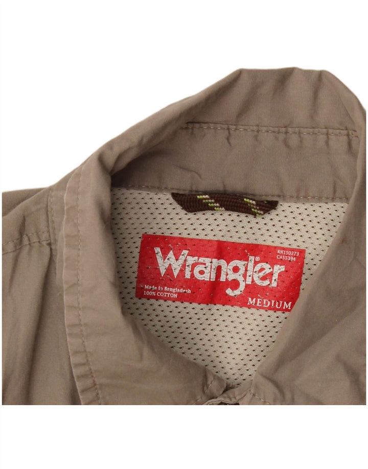 Camisa Wrangler Hombre Algodón Caqui Medio