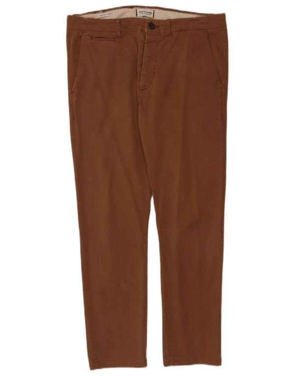 Jack & Jones Mens Marco Slim Fit Chino Trousers W33 L29 Beige
