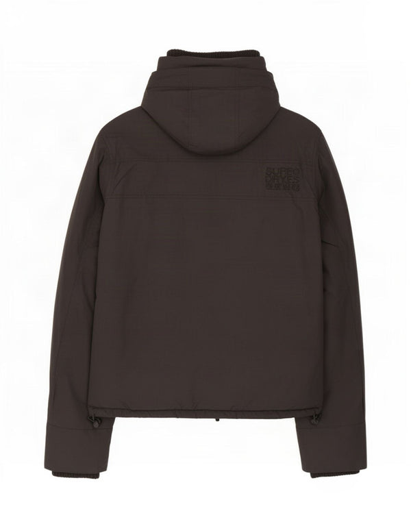 Superdry Chaqueta cortavientos con capucha para hombre UK 40 Large Nylon negro