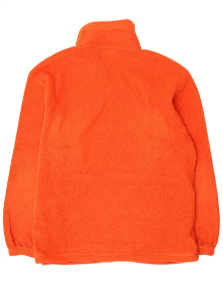 Asics Hombre Zip Neck Fleece Jumper Medio Naranja Poliéster