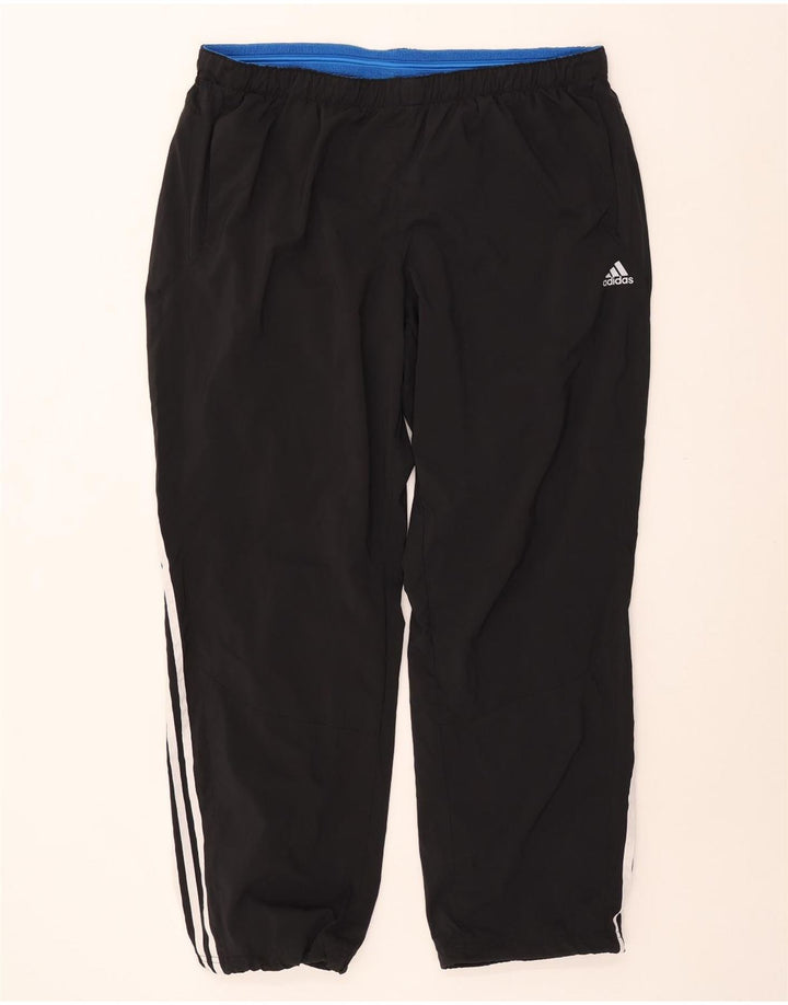 Adidas Mens Climalite Chándal Pantalones Joggers 2XL Negro Poliéster