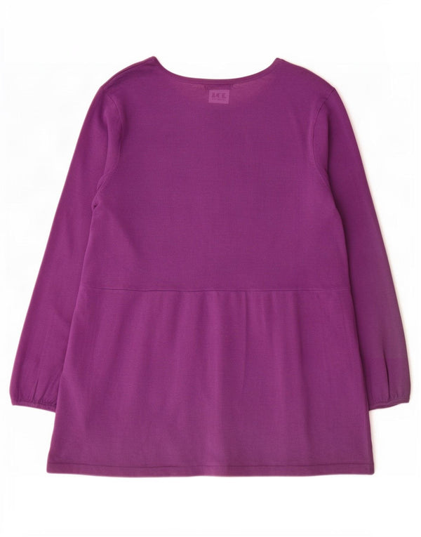 Marks & Spencer Blusa de Manga Larga Autograph para Mujer UK 44 Medio Púrpura