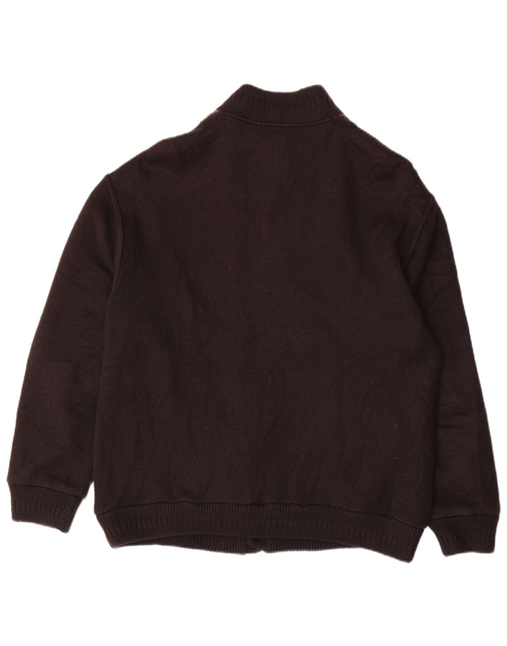 LUCIANO CHIARI Cárdigan para hombre IT 52 Large Lana geométrica negra