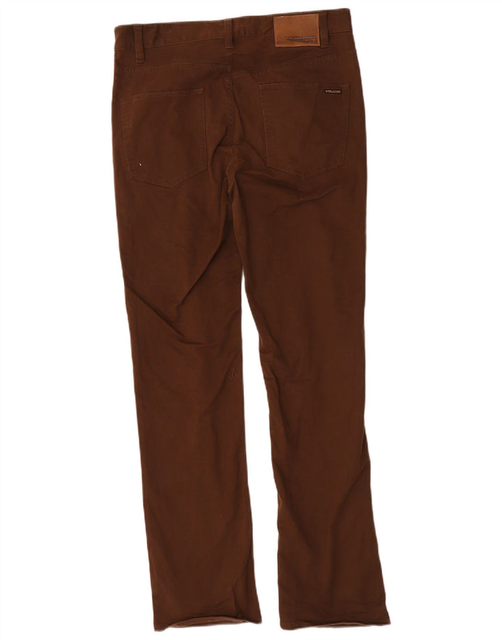 Volcom Pantalón casual recto Solver para hombre W30 L31 Algodón marrón