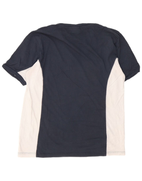 Champion Camiseta gráfica para hombre Top XL Azul marino Colorblock Algodón