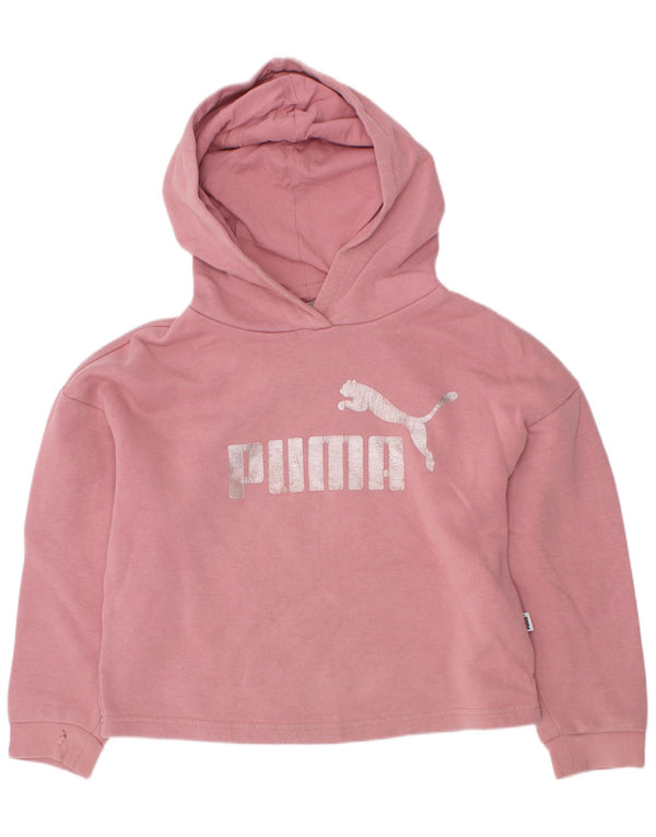 Puma Sudadera con capucha gráfica para niñas 7-8 años Algodón rosa
