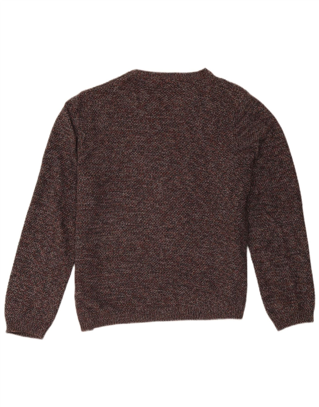 Marks & Spencer - Jersey de cuello redondo para mujer, talla grande, algodón moteado gris