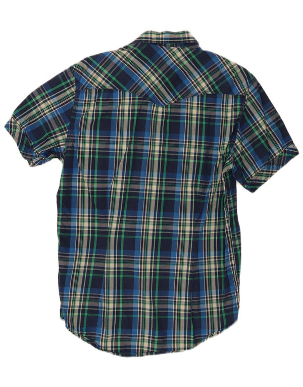 Camisa de manga corta para hombre Best Company Medium Blue Check