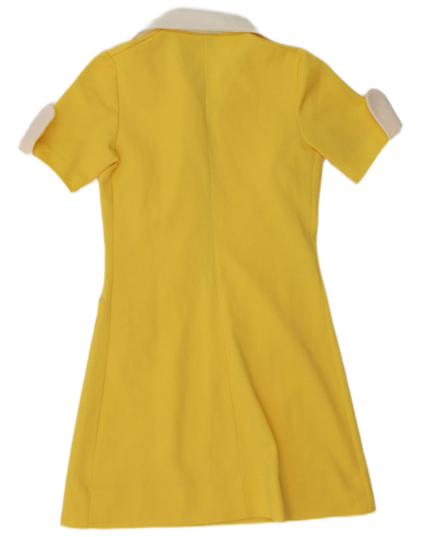 Vestido Polo Trevira Mujer IT 44 Poliéster Color Block Amarillo Medio