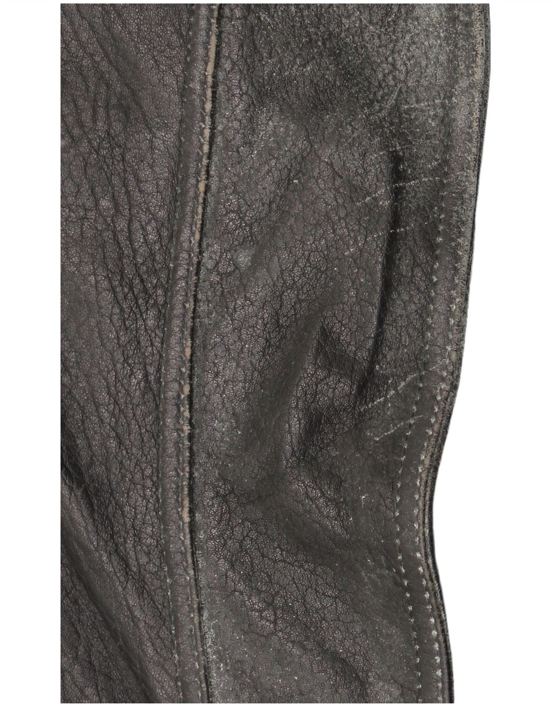Clout Chaqueta motera de cuero para hombre UK 42 XL Cuero negro