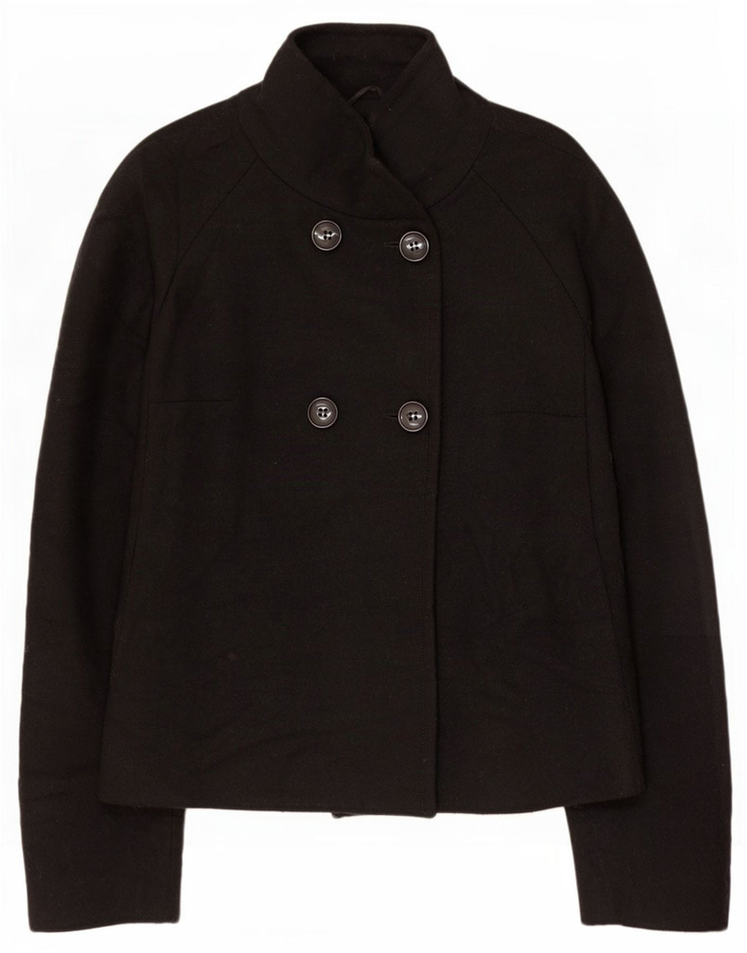 Benetton Chaquetón Mujer IT 46 Large Lana Negra