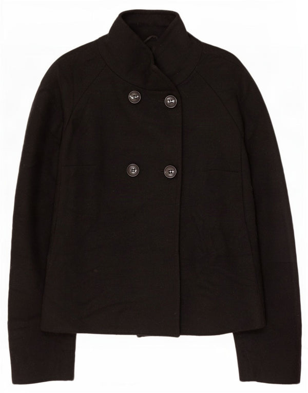 Benetton Chaquetón Mujer IT 46 Large Lana Negra