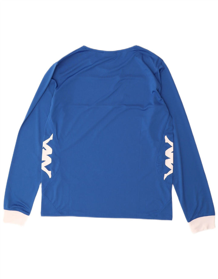 Kappa Hombre Top Gráfico Manga Larga Poliéster Color Block Azul Medio