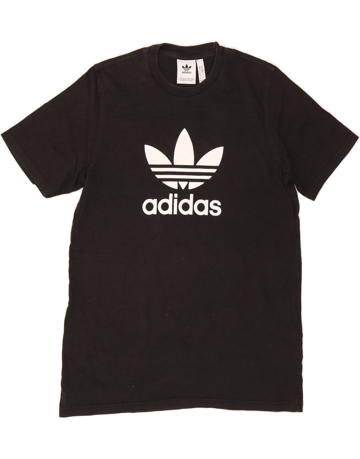 ADIDAS Mens Graphic T-Shirt Top Medium Black Cotton Vintage Adidas and Second-Hand Adidas from Messina Hembry 