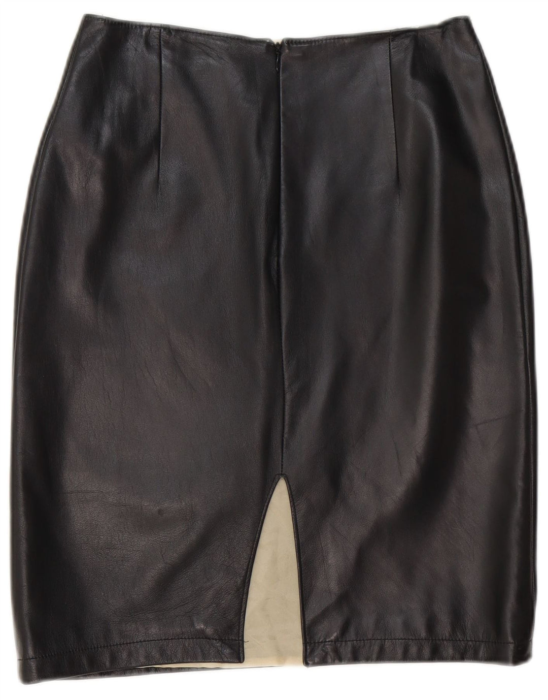 Gai Mattiolo Falda De Cuero Mujer W28 Mediano Negro