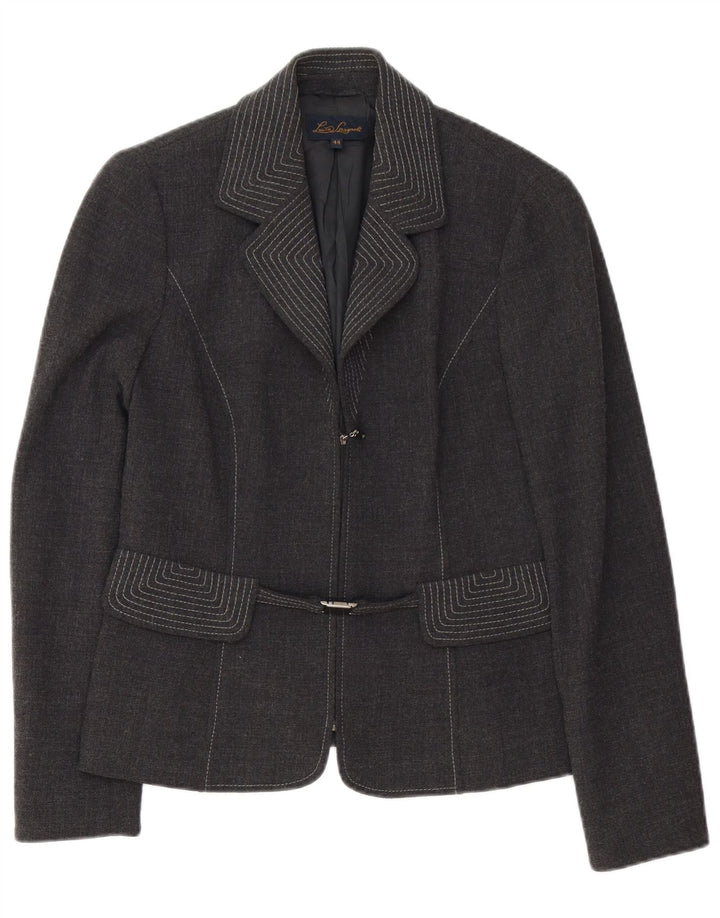 Luisa Spagnoli Chaqueta Blazer Mujer IT 44 Lana Gris Medio