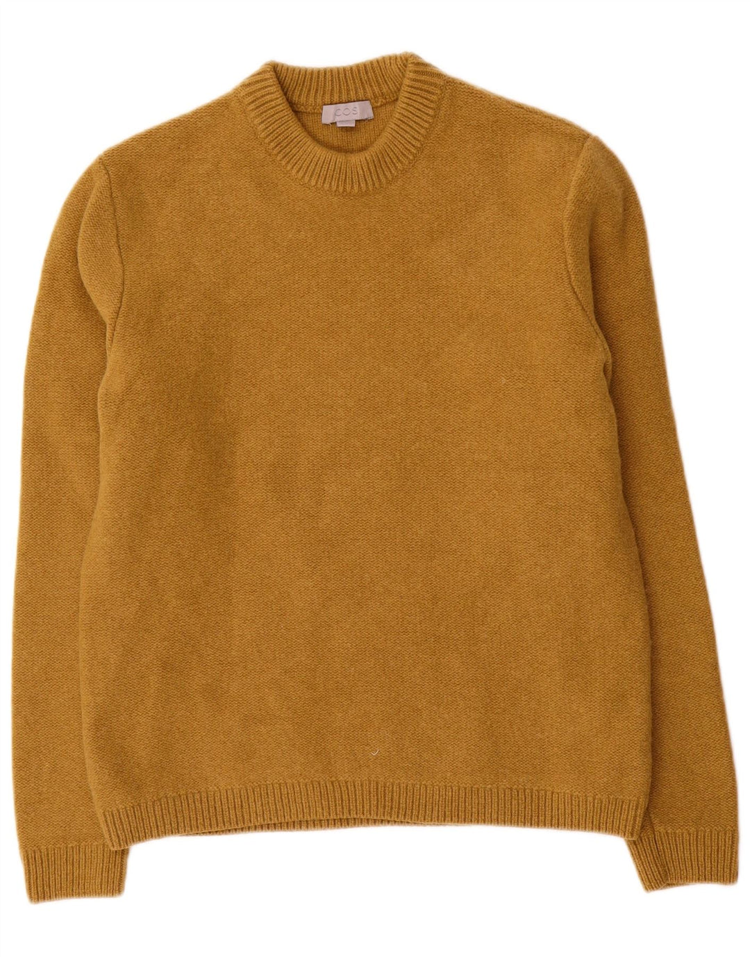 Cos - Jersey de cuello redondo para hombre, talla grande, lana marrón