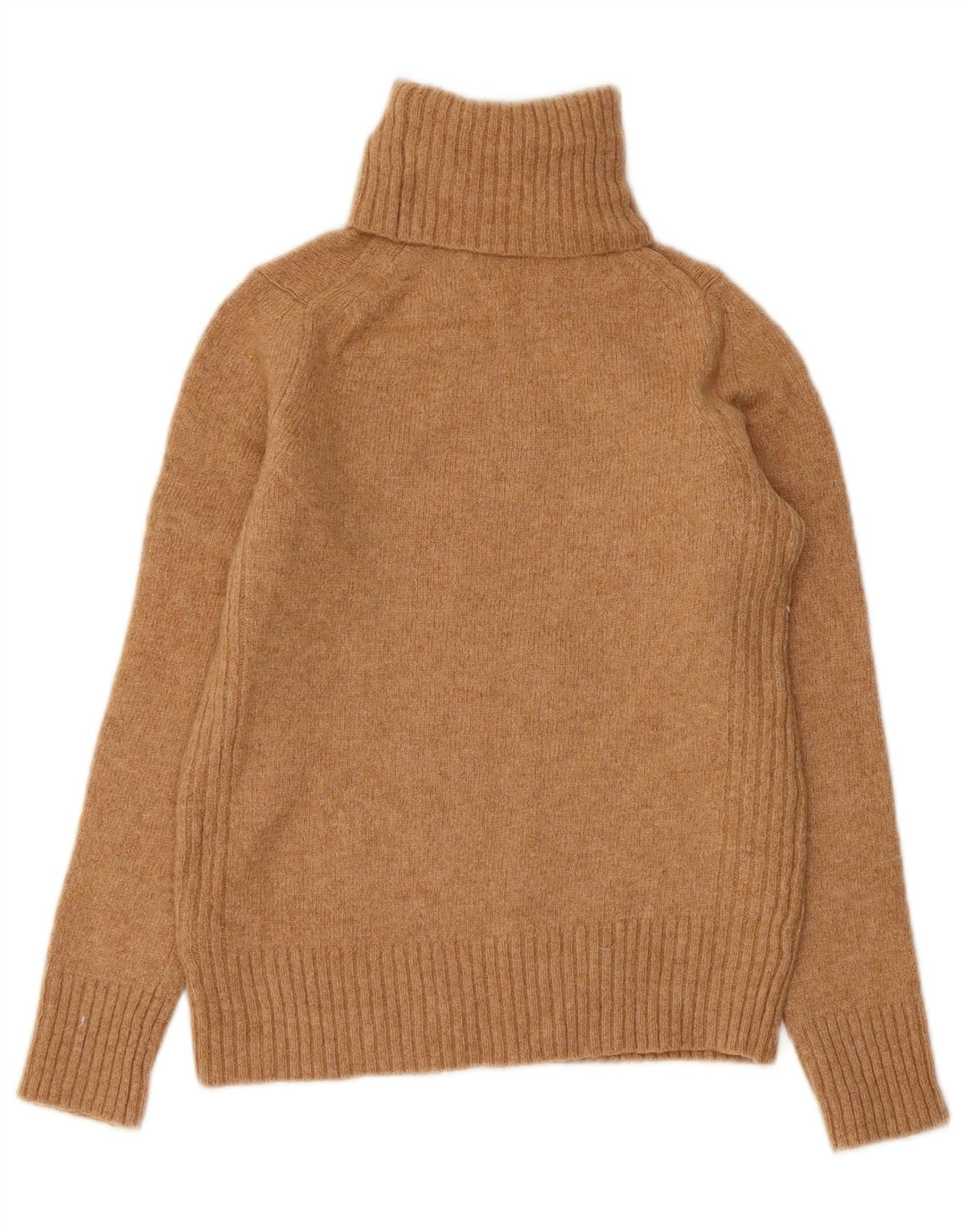 MARKS & SPENCER Suéter tipo jersey con cuello vuelto para mujer Reino Unido 8 Pequeño Lana beige