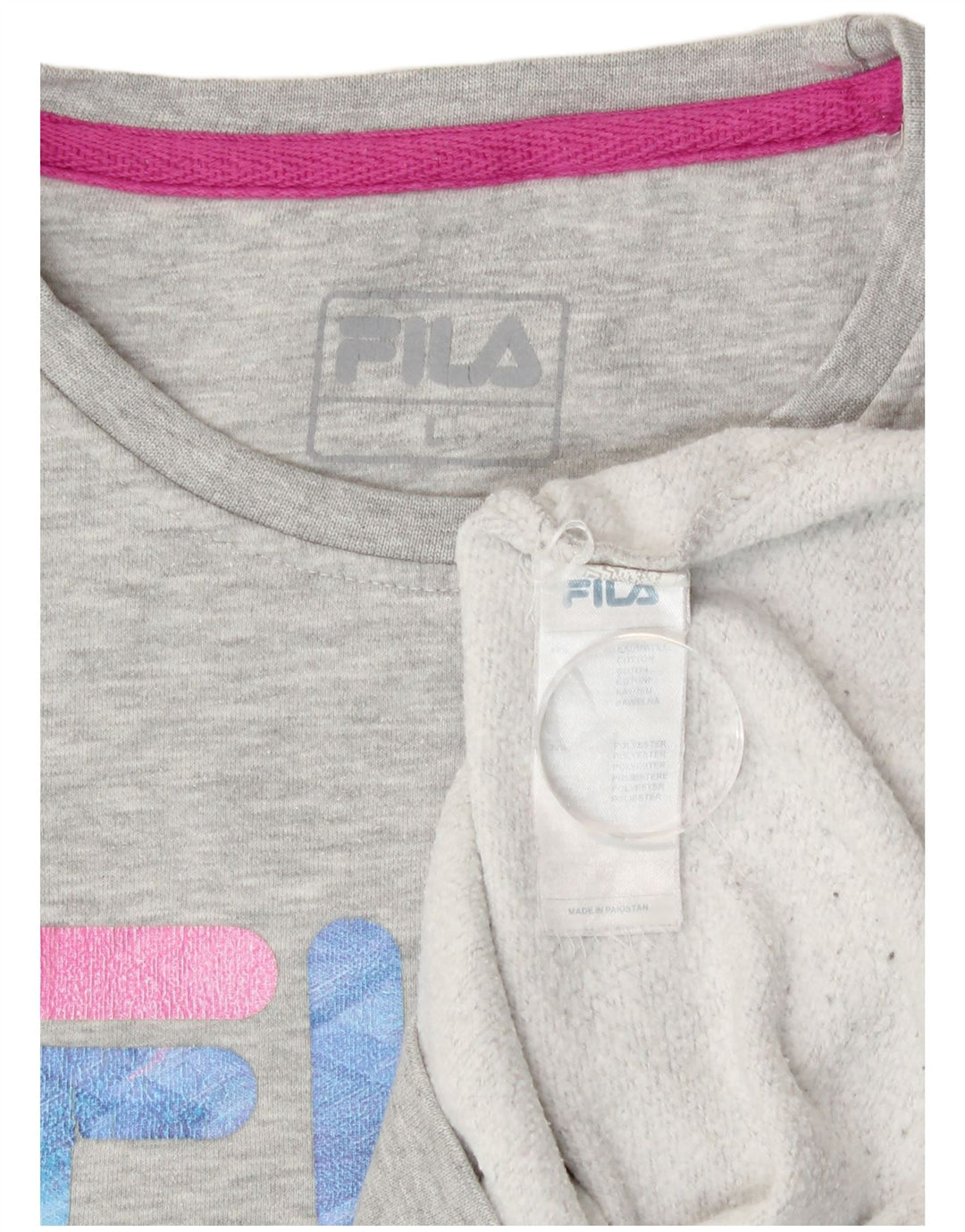 Fila - Sudadera gráfica para mujer (talla 40), algodón gris grande