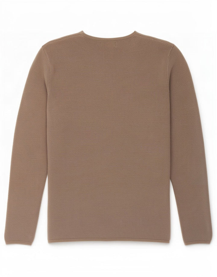 Zara Hombre Jersey De Cuello Barco Jersey Grande Gris