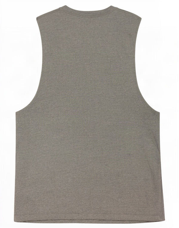 Camiseta sin mangas con estampado gráfico de algodón moteado en gris medio para hombre Nike