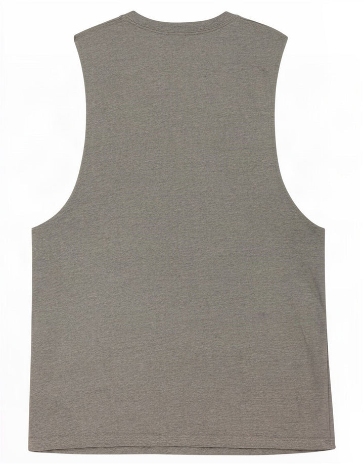 Camiseta sin mangas con estampado gráfico de algodón moteado en gris medio para hombre Nike