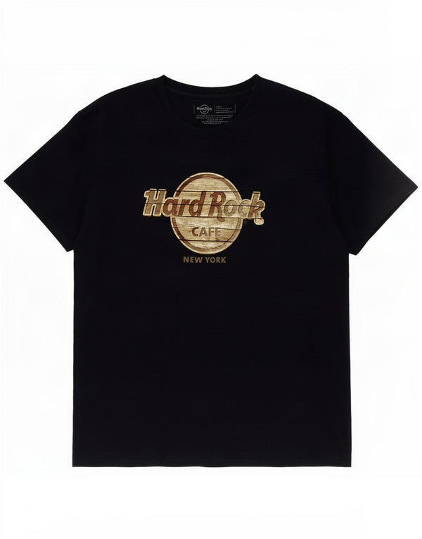 Hard Rock Cafe Camiseta con gráfico New York para hombre Top grande de algodón azul marino