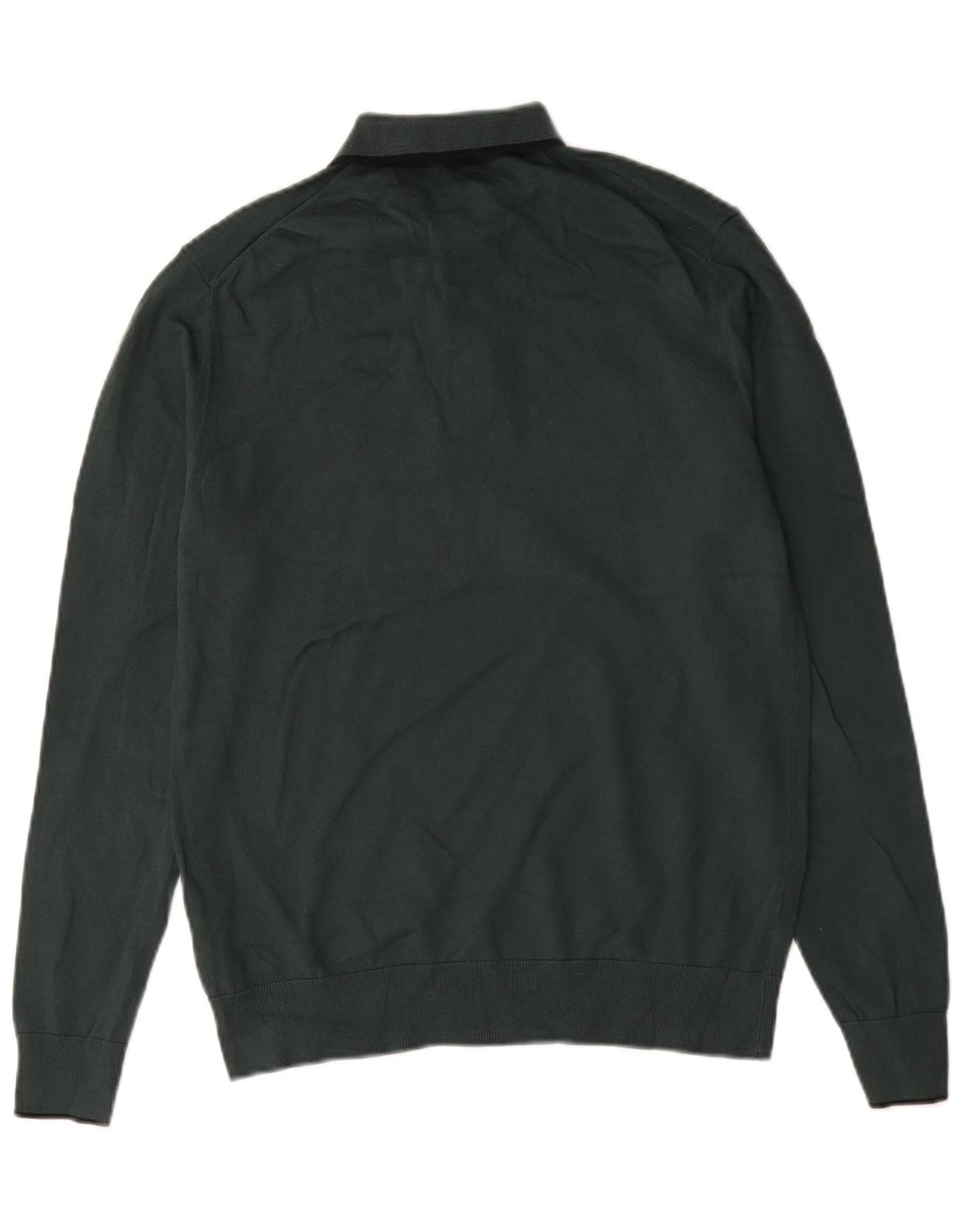 Marks & Spencer Jersey tipo polo para hombre de algodón verde medio